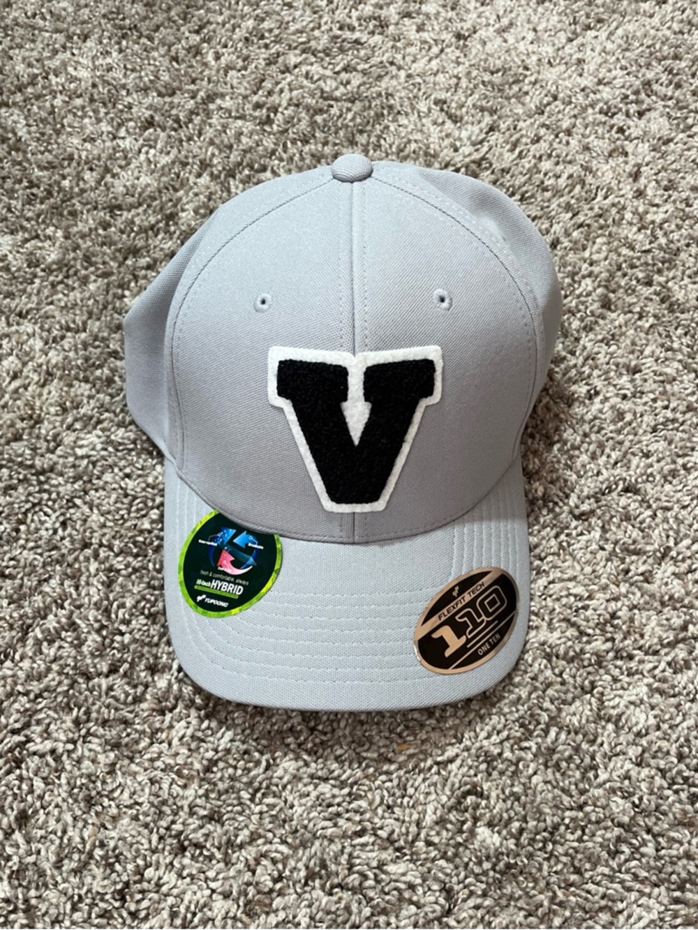Port Authority Gray Vanderbilt Commodores Carbon Adjustable Ball Cap Hat OSFA